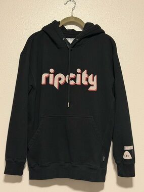 Poler Black Ripcity Portland Trailblazers Graphic Crewneck Hoodie
